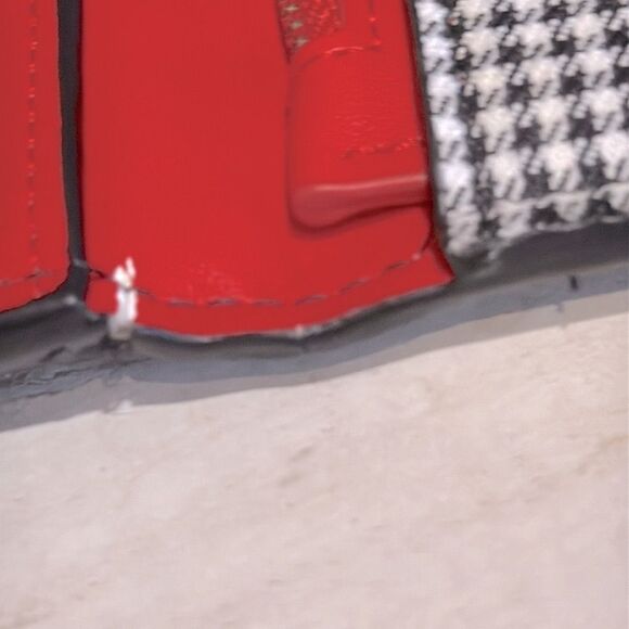 Zara RARE Houndstooth w Red Interior Women’s Wallet - Picture 16 of 16